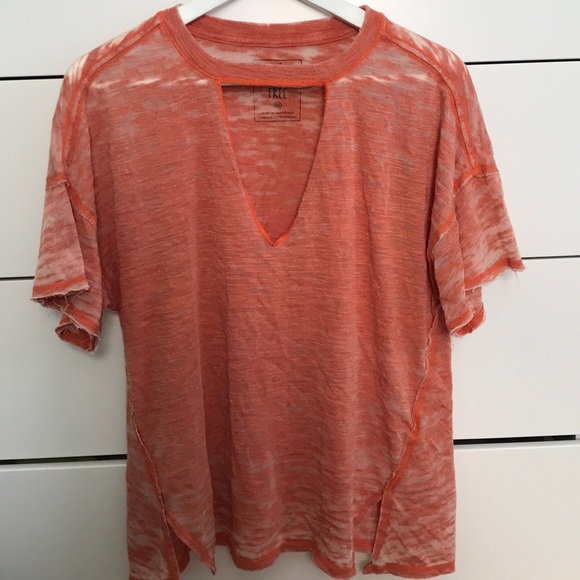 Free People Tops - Free People Front Cut-Out T Shirt